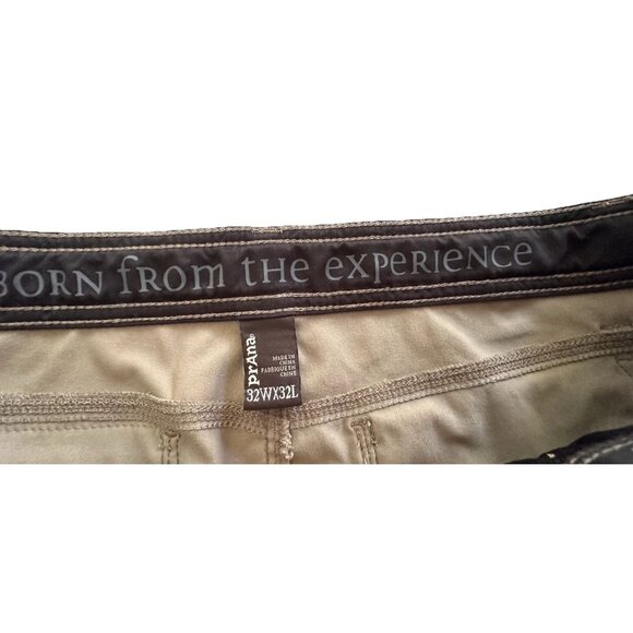 Prana Breathe Pants Men's Size 32 X 32 Tan Cargo Belted Stretch Nylon Hiking - Picture 4 of 10